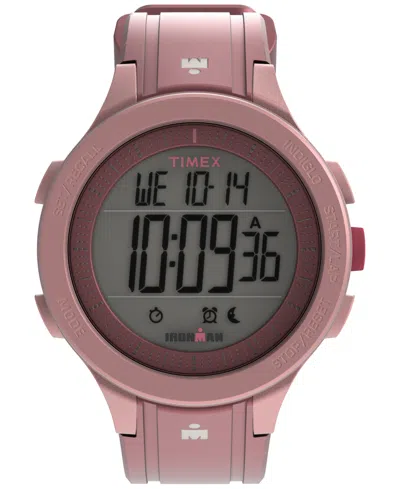 Timex Unisex Ironman T200 Quartz Digital Pink Silicone Strap 42mm Round Watch