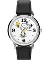 Timex Unisex Quartz Analog Black Leather Watch, 38mm