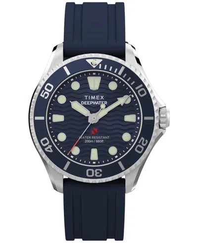 Timex Unisex Quartz Analog Blue Hnbr Rubber Watch, 38mm