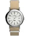 Timex Unisex Quartz Analog Tan Nylon Watch, 37mm In Brown