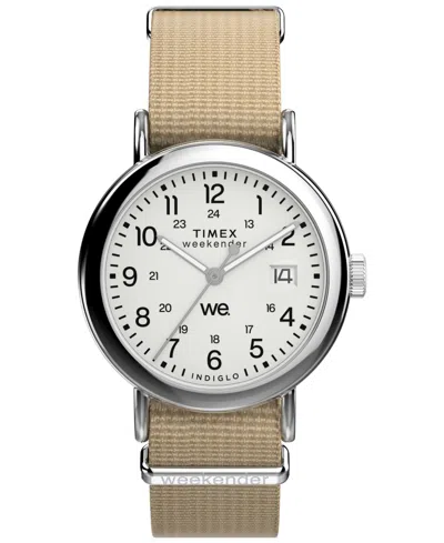 Timex Unisex Quartz Analog Tan Nylon Watch, 37mm In Brown