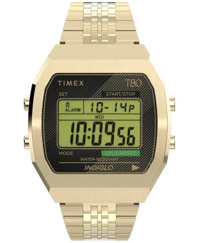 Timex Unisex Quartz Digital T80 Steel Gold-tone Stainless Steel Watch 36mm