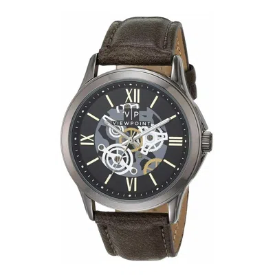 Timex Viewpoint Brown Leather Mens Watch
