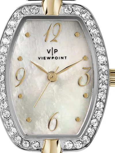 Timex Viewpoint Tonneau Silver-tone Mop Womens Watch