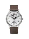 Timex Watch Adult Unisex  Welton Snoopy Tw2r94900 In Brown