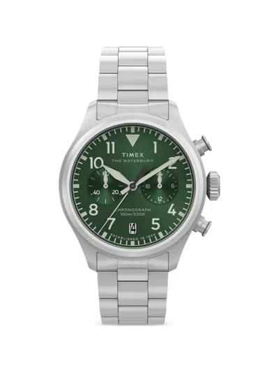 Timex Waterbury Ace 41mm Watch In Metallic