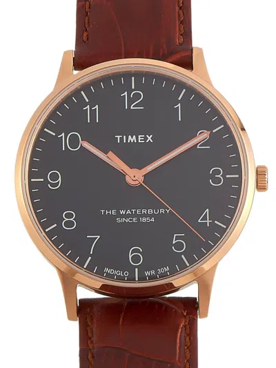 Pre-owned Timex Waterbury Classic 40mm In Black