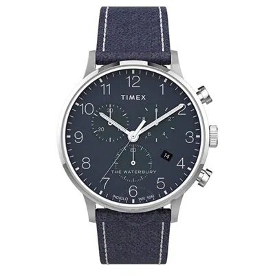Timex Waterbury Classic Quartz Blue Dial Men's Watch Tw2t71300 In Blue/silver Tone