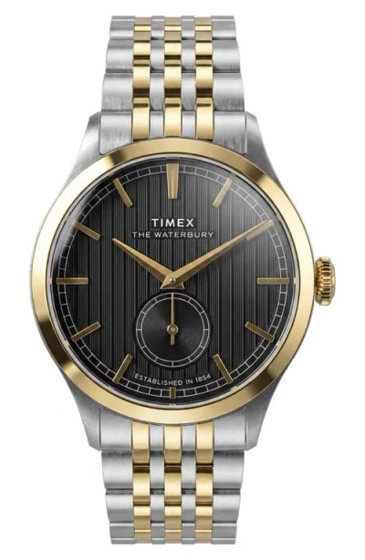 Timex ® Waterbury Classic Quartz Bracelet Watch, 39mm In Silver/black