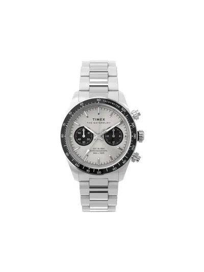 Timex Waterbury Heritage Chronograph 41mm In Grey