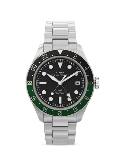 Timex Waterbury Heritage Gmt 42mm Watch In Metallic