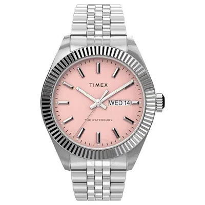 Timex Waterbury Quartz Pink Dial Men's Watch Tw2v17800 In Ink / Pink