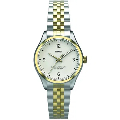 Timex Waterbury Quartz White Dial Ladies Watch Tw2r69500 In Metallic