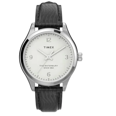 Timex Waterbury Quartz White Dial Ladies Watch Tw2u97700 In Black