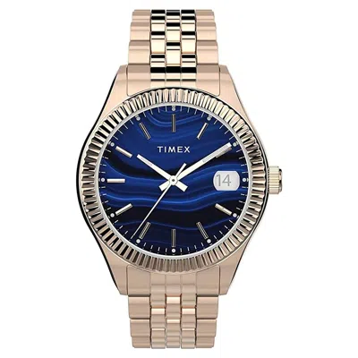 Timex Waterbury Sst Blue/rose Gold Ladies Watch