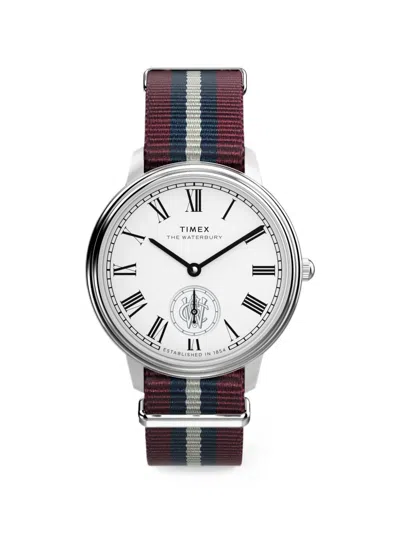 Timex Waterbury Sub-second 39mm Watch In Blue