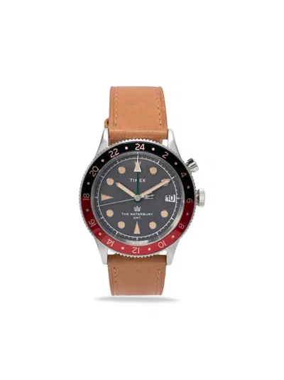 Timex Waterbury Traditional Gmt 39mm In Brown