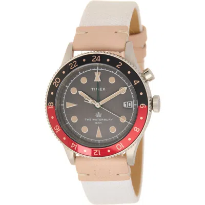 Timex ® Waterbury Traditional Gmt Quartz Watch, 39mm In Silver