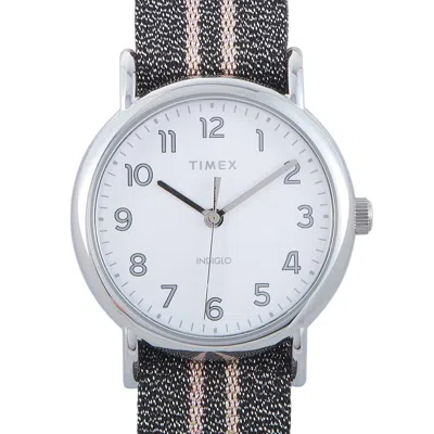 Timex Weekender 38 Mm Gray Metallic Strap Watch Tw2r92200 In Multi