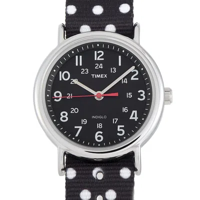 TIMEX WEEKENDER BLACK POLKA DOT WATCH TW2R63000