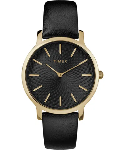 Timex Women's 34mm Leather Watch Tw2r36400jt In Gray