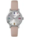 Timex Women's Analog Pink Leather Strap Watch, 31mm In Pink