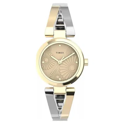 Timex Women's Bangles Gold Dial Watch In Metallic