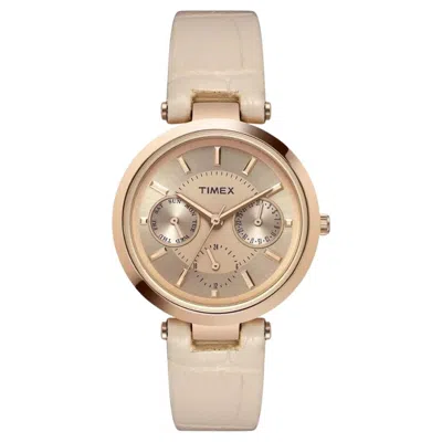 Timex Women's Class Rose Gold Dial Watch In Multi