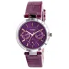 Timex Multifunction Leather Ladies Watch In Purple