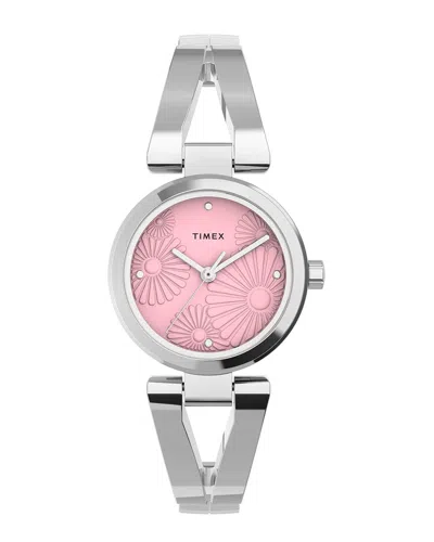 Timex Women's Floral Watch In Metallic