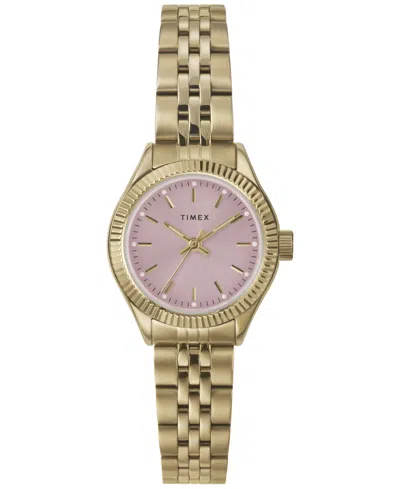 Timex Women's Quartz Analog Gold-tone Stainless Steel Watch, 25mm