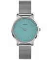 Timex Women's Quartz Analog Silver-tone Stainless Steel Watch, 34mm