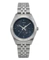 Timex Women's Quartz Analog Silver-tone Stainless Steel Watch, 36mm In Silver