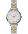 Timex Women's Quartz Analog Two-tone Stainless Steel Watch, 32mm In Multi