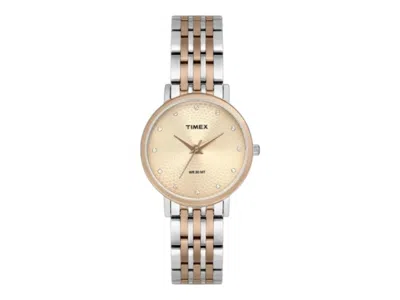 Pre-owned Timex Women's  Classic Twotone Tw2t38700 Watch In Stainless Steel In Silver