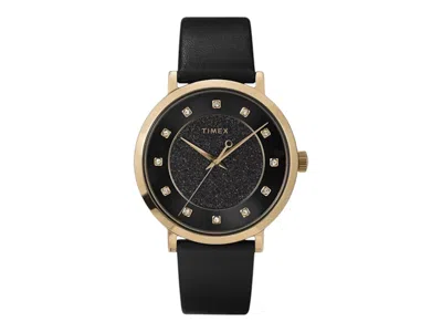 Pre-owned Timex Women's  Crystal Tw2u41200 Watch In Brass In Gold