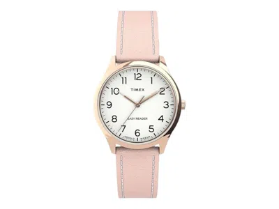 Pre-owned Timex Women's  Easy Reader Tw2u22000 Watch In Brass In Gold