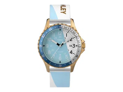 Pre-owned Timex Women's  Lab Collab Tw2u20000 Watch In Stainless Steel In Silver