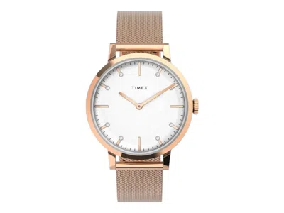 Pre-owned Timex Women's  Midtown Tw2v37100 Watch In Stainless Steel In Silver