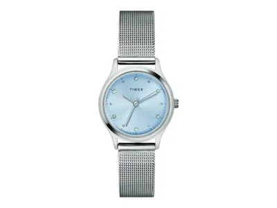 Pre-owned Timex Women's  Transcend Dress Tw2v82700 Watch In Stainless Steel In Silver