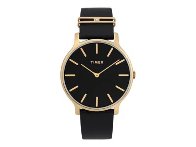 Pre-owned Timex Women's  Transcend Tw2t45300 Watch In Brass In Gold