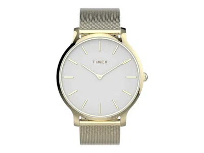 Pre-owned Timex Women's  Transcend Tw2t74100 Watch In Brass In Gold