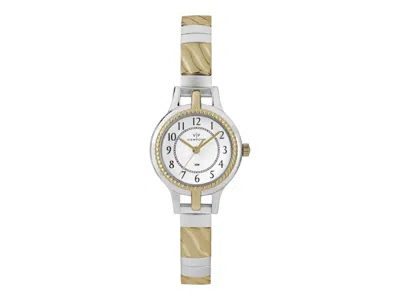 Pre-owned Timex Women's  Viewpoint Expansion Band Cc3d82400 Watch In Stainless Steel In Silver