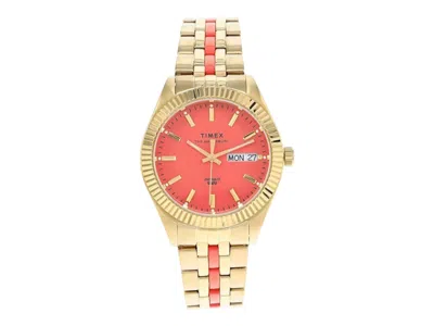 Pre-owned Timex Women's  Waterbury Legacy Boyfriend Tw2u82700 Watch In Stainless Steel In Silver