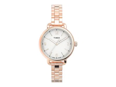 Pre-owned Timex Women's  Waterbury Standard Tw2u60700 Watch In Stainless Steel In Silver
