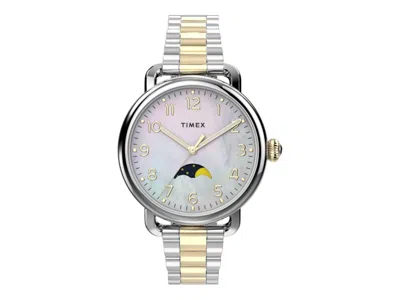 Pre-owned Timex Women's  Waterbury Standard Tw2u98400 Watch In Brass In Gold