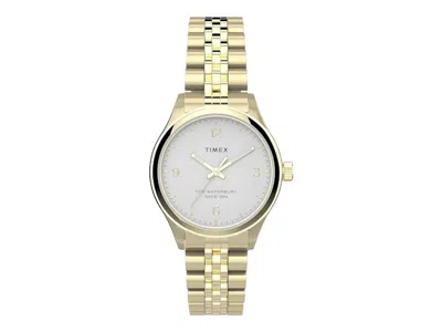 Pre-owned Timex Women's  Waterbury Traditional Tw2t74800 Watch In Brass In Gold