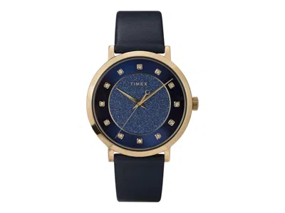 Pre-owned Timex Women's  Wo Celestial Opulence Tw2u41100 Watch In Stainless Steel In Silver