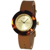 Timex Women's Tortoise Gold Dial Watch In Brown