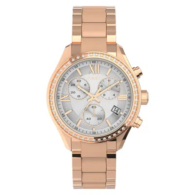 Timex Women's Trend White Dial Watch In Gold